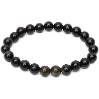 Afbeelding van Zentana Premium Pure Obsidiaan Balans Armband Armbandjes voor Dames &amp; Heren