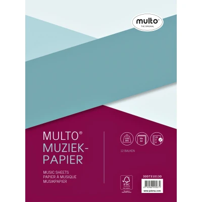 Afbeelding van Interieur Multo muziekpapier A4 23 rings 50vel