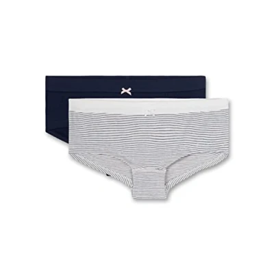 Afbeelding van Sanetta Meisjes 347708 dubbelpak Cutbrief, White pebble, 164 (verpakking van 2), wit cm