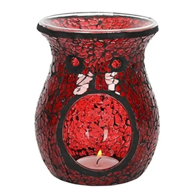 Afbeelding van Something Different OB_66630 Oliebrander Rood Crackle Glas Groot 1st. 425g