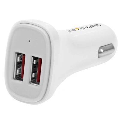 Afbeelding van Auto oplader Startech USB2PCARWHS Wit