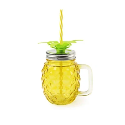 Afbeelding van Excelsa Tropical Beker/beker met rietje, glas