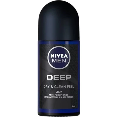 Afbeelding van NIVEA Men Deo Roll on Deep Dry &amp; Clean Feel 50ml