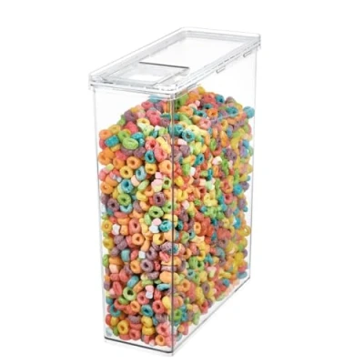 Afbeelding van Opbergbox voor Ontbijtgranen iDesign The Home Edit Transparant (25,7 x 10,2 cm)
