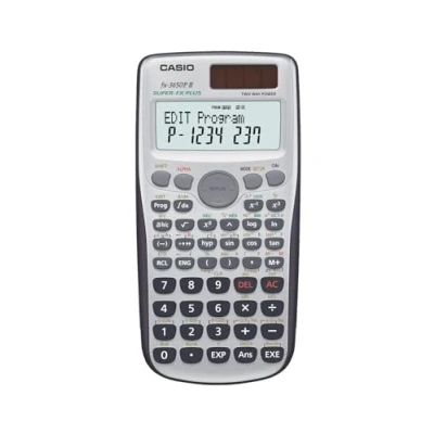 Afbeelding van Casio FX 3650P II programmeerbare rekenmachine met 279 functies, display 2 regels, batterij/zonnecel
