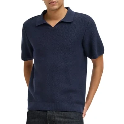Afbeelding van JACK &amp; JONES Heren Jprcceaston Knit Split Neck Ss Sn, night sky, XS