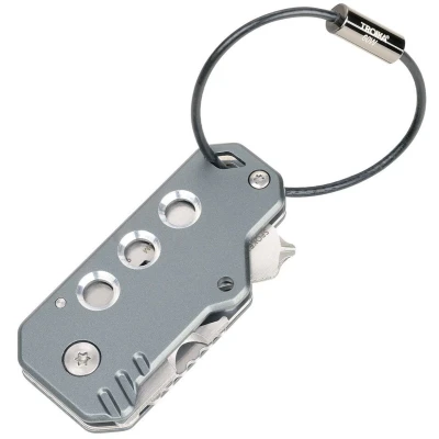 Afbeelding van Troika sleutelhanger KEYTOOL Minitool met 11 functies, mes, (draadlus), touwsnijder, flesopener, inbussleutel (4 maten), kruiskop en sleufschroevendraaier.