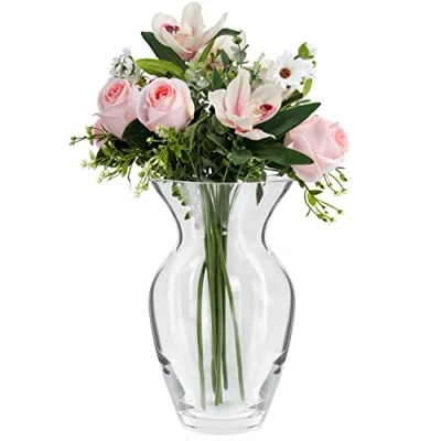 Afbeelding van Belle Vous Kristallen Glazen Vaas 18 cm Modern Decoratieve Cilinder Bloemenvaas voor Huis/Huwelijk Tafel Kopstuk en Kantoordecoratie