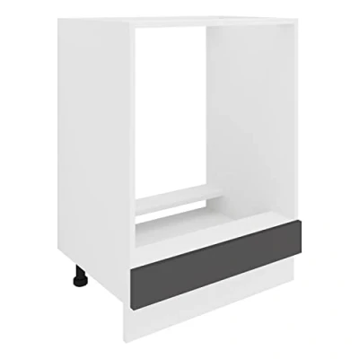 Afbeelding van Esilo keuken onderkast 60 cm voor ovenwit, grijs.