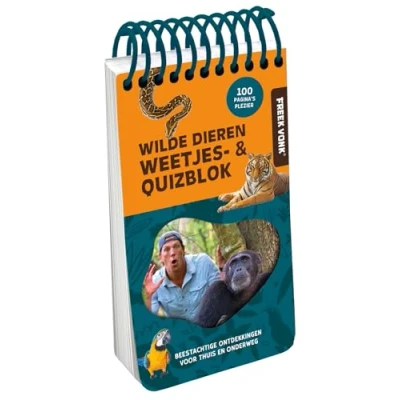 Afbeelding van Freek Vonk Weetjes &amp; quizblok Wilde Dieren (Hardback)