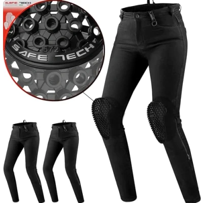 Afbeelding van SHIMA Flexx Dames Motorfiets Jeans, zwart, afmeting 28 32 voor vrouw