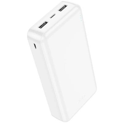 Afbeelding van Hoco Powerbank 20000 mAh Snellader 22.5W LED indicator USB C &amp; A Geschikt voor o.a. iPhone en Samsung Universeel Noodpakket Wit
