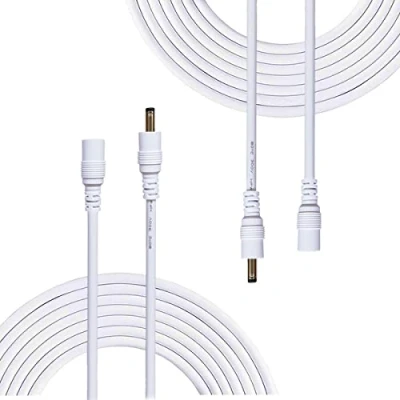 Afbeelding van Liwinting DC Verlengkabel 3,5 mm x 1,35 Man naar Vrouwelijke Aansluitkabel Connector Kabel Verdeler Holle Stekker Aansluiting Voor Energie adapter Draadloze IP Camera 2pcs 2m Wit