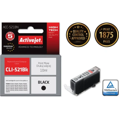 Afbeelding van Compatibele inktcartridge Activejet ACC 521BN Zwart