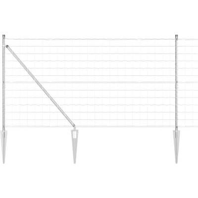 Afbeelding van vidaXL Euro Hek met 7 Puntpalen 1.2x10 m Gegalvaniseerd Staal