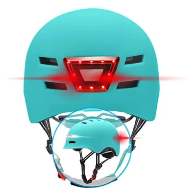 Afbeelding van Beeper fietshelm, scooter met geïntegreerde voor en achterlichten ME135 (blauw, S)