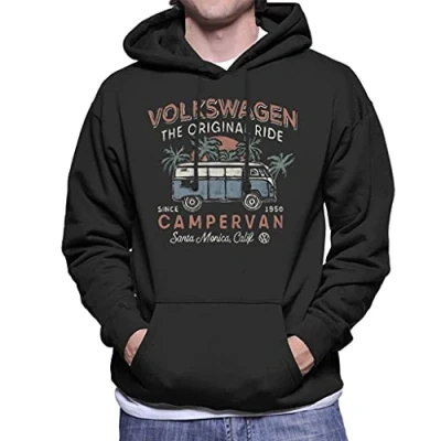 Afbeelding van Volkswagen The Original Ride Campervan Since 1960 Sweatshirt met capuchon voor heren, Zwart, XXL