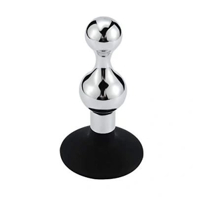 Afbeelding van Buttplug aluminium in zandloper vorm met zuignap