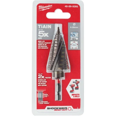 Afbeelding van Milwaukee Accessoires ShockWave Step Drill 4 30mm 1pc 48899265