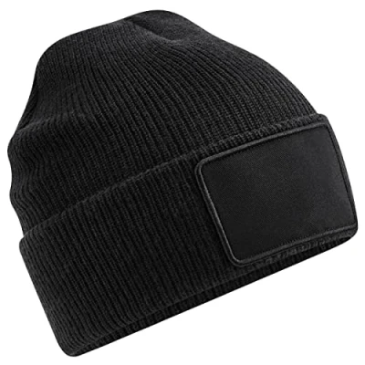 Afbeelding van Beechfield Thinsulate muts met afneembare patch B540 Black