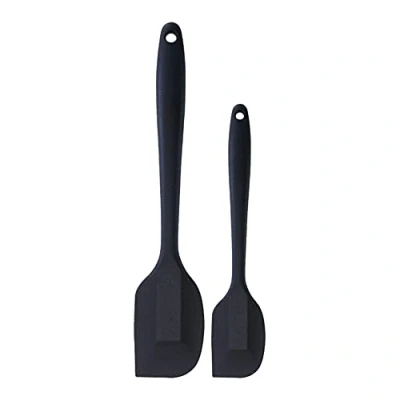 Afbeelding van siliconen spatel, 2 stuks spatels voor koken mengen beslag schraper bakgereedschap koken, bakken, mixen