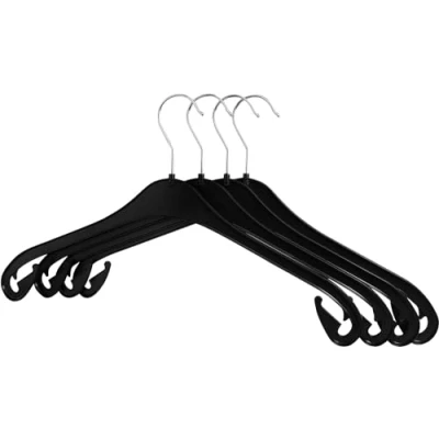 Afbeelding van Kleerhangers NA 47 cm 40 stuks van kunststof overhemden hangers 360 draaibare haak blousehanger zwart snelle verzending