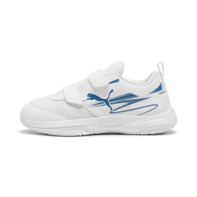 Afbeelding van Puma Varion II Unisex Handbalschoenen voor kinderen, Maat: 33, White/blue horizon Schoenen