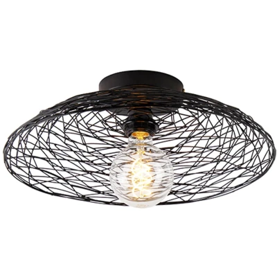 Afbeelding van QAZQA Oosterse plafondlamp zwart 40 cm Glan