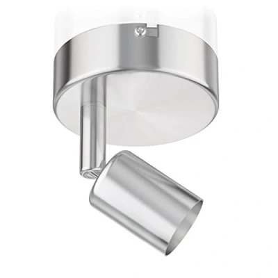 Afbeelding van ledscom.de Plafondlamp/wandlamp LUNARA, roestvrij staal mat, 1x GU10 max. 25W, plafondlamp, plafondspot, spot, Led, lamp, binnen, woonkamer, keuken, hal, bar, plafond