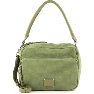 Afbeelding van FREDsBRUDER Leren Schoudertas Lucin Box Shoulderbag Dark Mint Groene