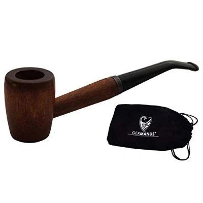 Afbeelding van Fluitje Classic, gebogen tabakspijp incl. pijpenzakje