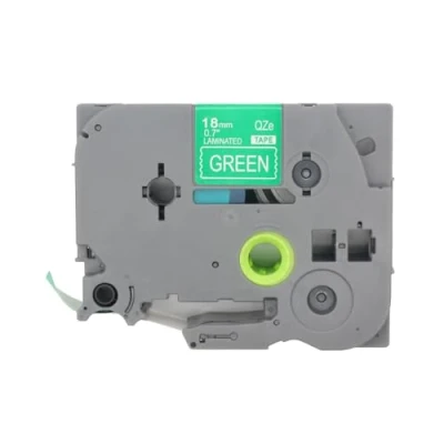 Afbeelding van BROVACS 1 Pack Wit op Groen Gelamineerde Label Tape Compatibel voor Brother P Touch Printer TZ 745 TZe 18mm 3/4&quot; OPA4745