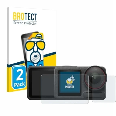 Afbeelding van BROTECT (2 Stuks) Antireflecterende Beschermfolie voor DJI Osmo Action 5 Pro (case friendly) Anti Glare Screen Protector, Mat, Ontspiegelend