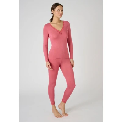 Afbeelding van Damart T shirt kant met lange mouwen Thermolactyl Sensitive Vrouwen Roze 42 44 (M)