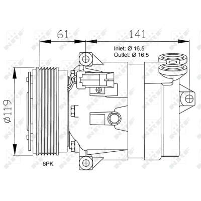 Afbeelding van Compressor, airconditioning NRF 32021