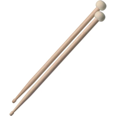 Afbeelding van Stagg esdoorn Drum Sticks 5A &amp; 30mm Round Felt Head