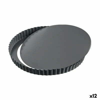 Afbeelding van Springvorm Pan Quttin Zwart Koolstofstaal 24 x 2,8 cm (12 Stuks)