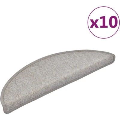 Afbeelding van VidaXL Trapmatten 10 st 56x17x3 cm taupe