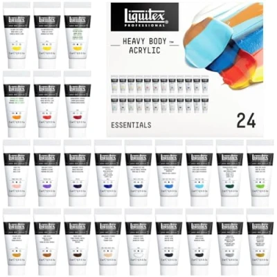 Afbeelding van Liquitex 3699386 Professional Heavy Body acrylverf in kunstenaarskwaliteit met uitstekende lichtechtheid en boterachtige consistentie, 24X22ml Set