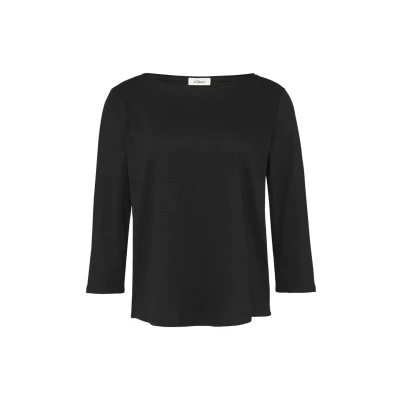 Afbeelding van s.Oliver MIT 3/4 ÄRMELN Longsleeve, Dames, Maat: 34, Schwarz