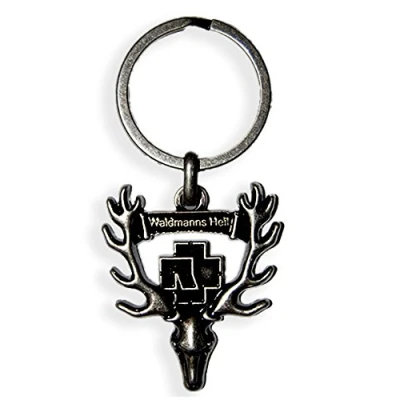 Afbeelding van Rammstein Sleutelhanger Waidmanns Heil metallic, officiële band merchandise, zwart