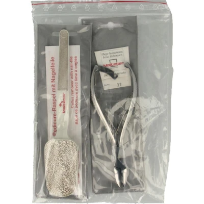 Afbeelding van Malteser Pedicuretang 14cm en rasp 19.5cm nikkel 1 set