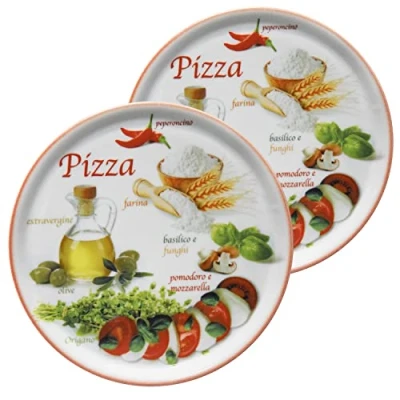 Afbeelding van MamboCat Set van 2 pizzaborden Napoli Pizzafoods rood 33cm