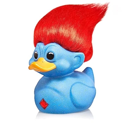 Afbeelding van TUBBZ First Edition Blue Glitter Troll Collectible Vinyl Rubber Duck Figuur Officiële Trolls Merchandise TV, films en videogames