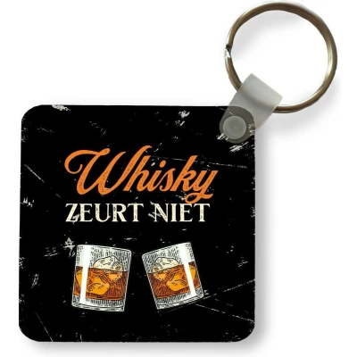 Afbeelding van Sleutelhanger Uitdeelcadeautjes Whisky Glazen Vintage Plastic Vaderdag cadeau Geschenk Cadeautje voor hem Tip Mannen