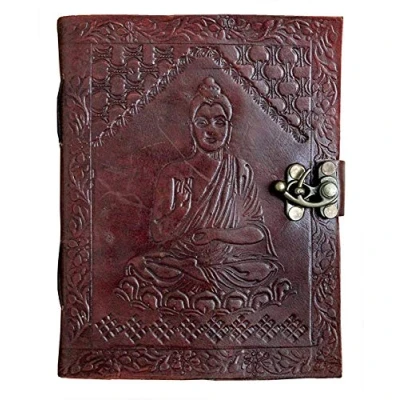 Afbeelding van OVERDOSE Gautam Boeddha Journal notitieboek, handgemaakt dagboek voor studenten, kantoor, reizen, cadeau, schetsboek mannen en vrouwen, tijdschriftformaat 12 x 17 cm