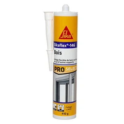 Afbeelding van Sika flex 146 hout, wit, speciale houtbevestigingslijm, plamuur voor alle ondergronden, hout en metselwerk, lijmen afdichten binnen buiten, 290 ml