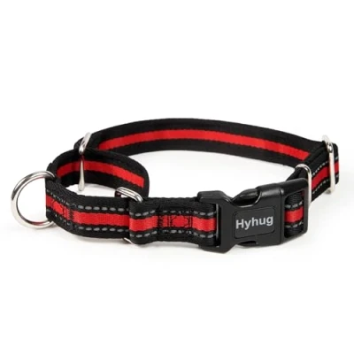 Afbeelding van Hyhug Kerstster Ontwerp Verstelbare Martingale Hondenhalsband met gesp, Quick Release (Reflecterend Rood, Extra Small)