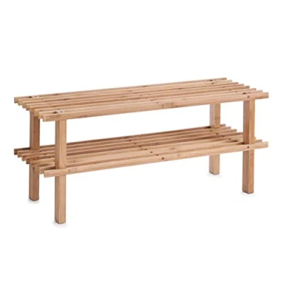 Afbeelding van Zeller Schoenenrek bamboe 2 laags 70 x 26 30 cm