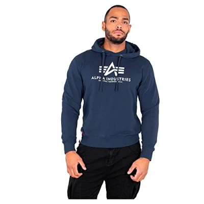 Afbeelding van Alpha Industries Basic Hoody Sweat met capuchon voor heren New Navy